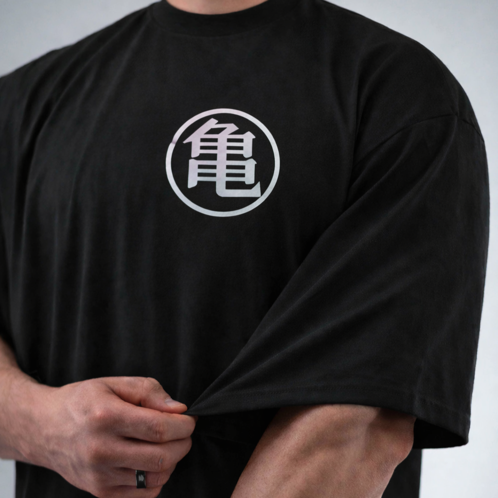 Camiseta  Streetwear Oversized  Goku Fase 1 Preta