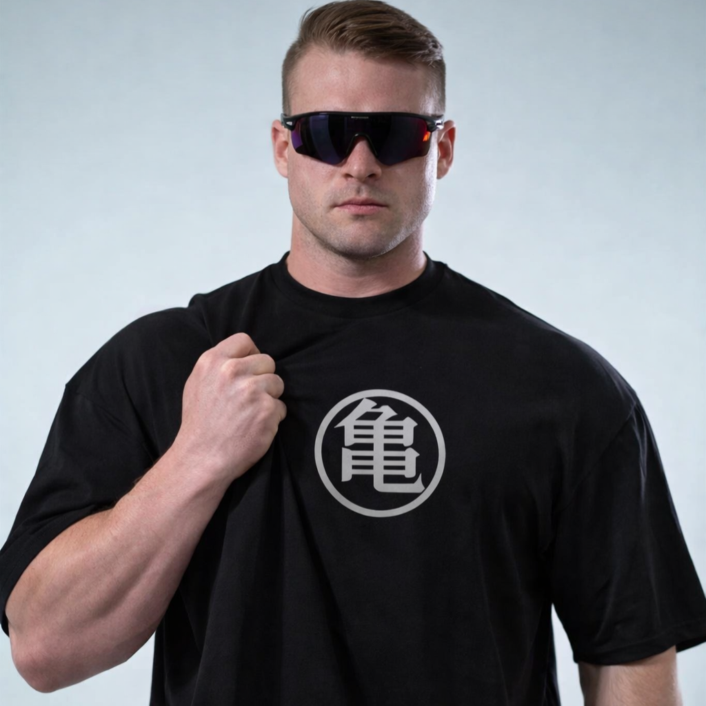 Camiseta  Streetwear Oversized  Goku Fase 1 Preta