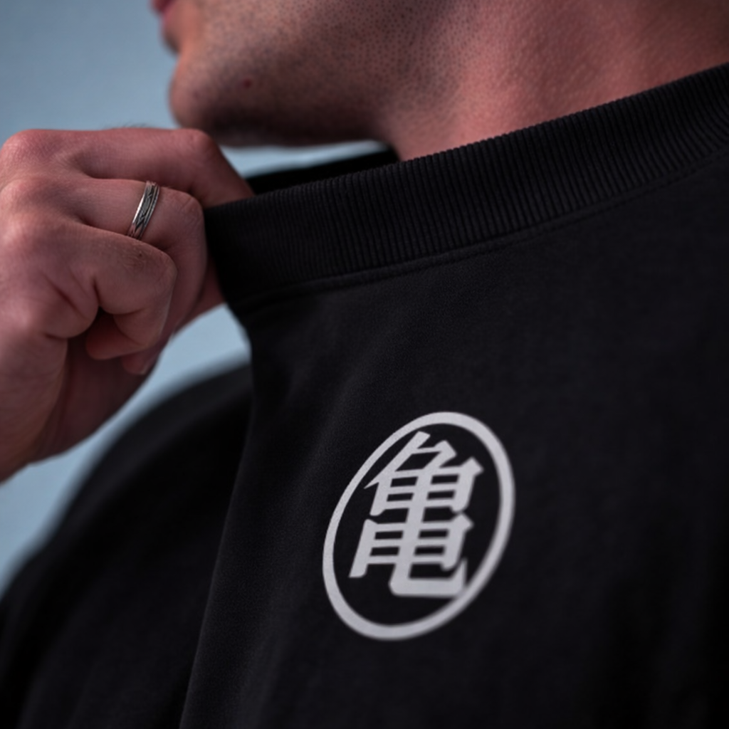 Camiseta  Streetwear Oversized  Goku Fase 1 Preta