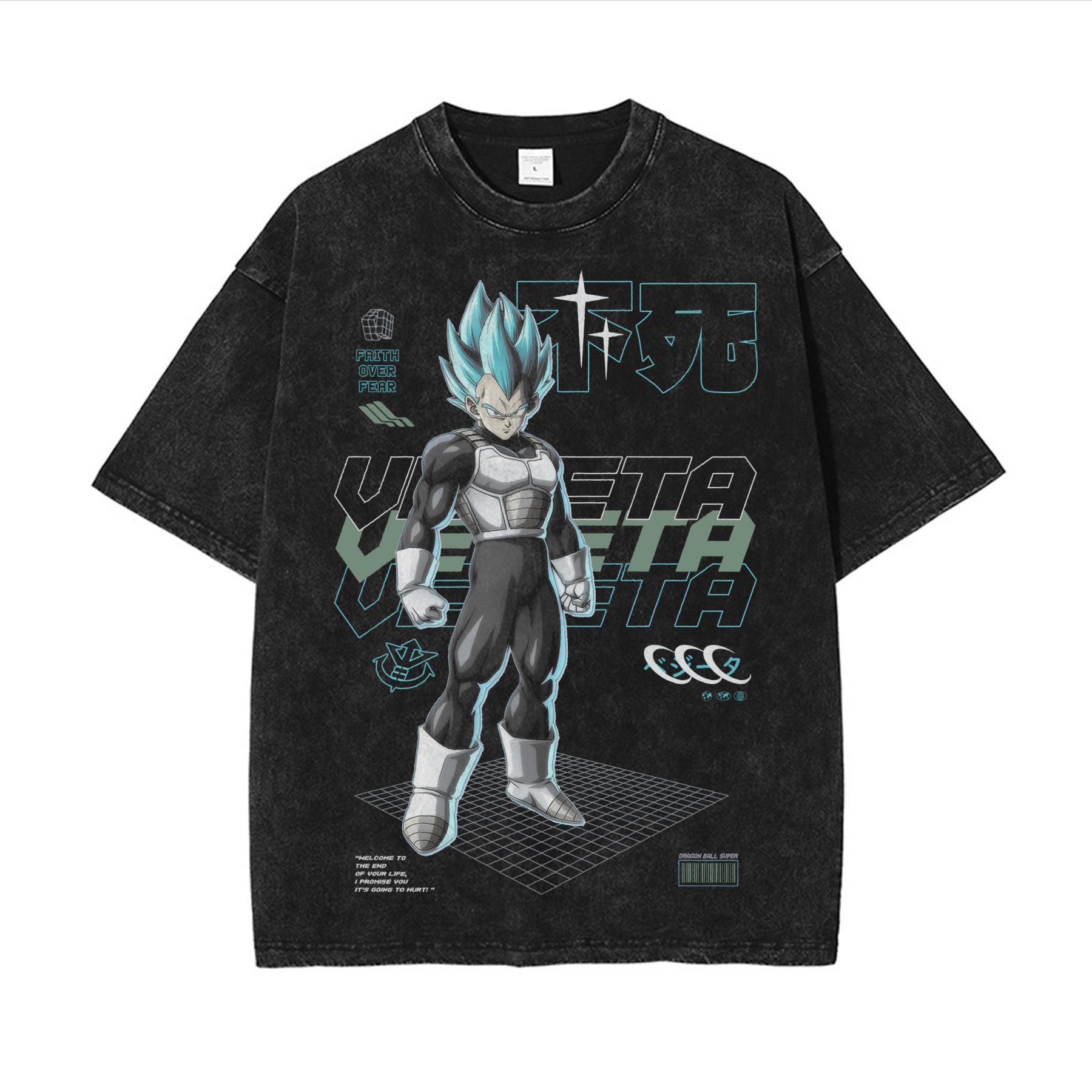 Vegeta Vintage Oversized T-Shirt | Dragon Ball Super-Teegamechanger