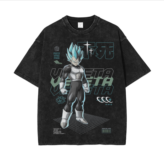 Vegeta Vintage Oversized T-Shirt | Dragon Ball Super-Teegamechanger