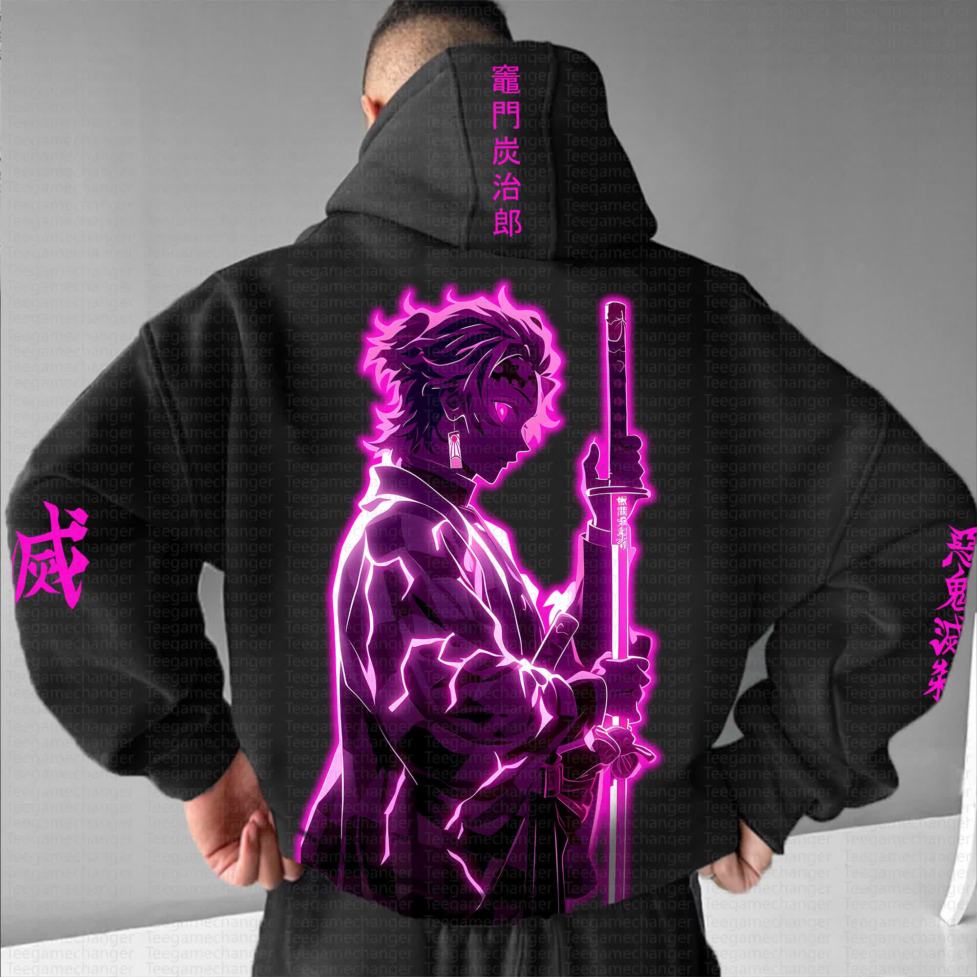 Unisex Anime Graphic Streetwear Vintage Hoodie丨Demon Slayer X Pokémon