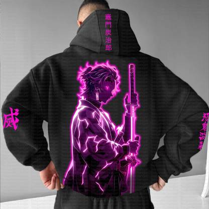 Unisex Anime Graphic Streetwear Vintage Hoodie丨Demon Slayer