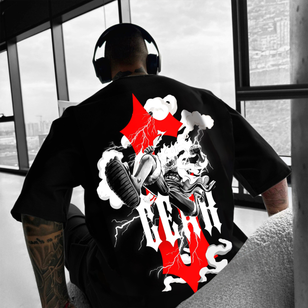 Unisex Casual Anime Print T-shirt 