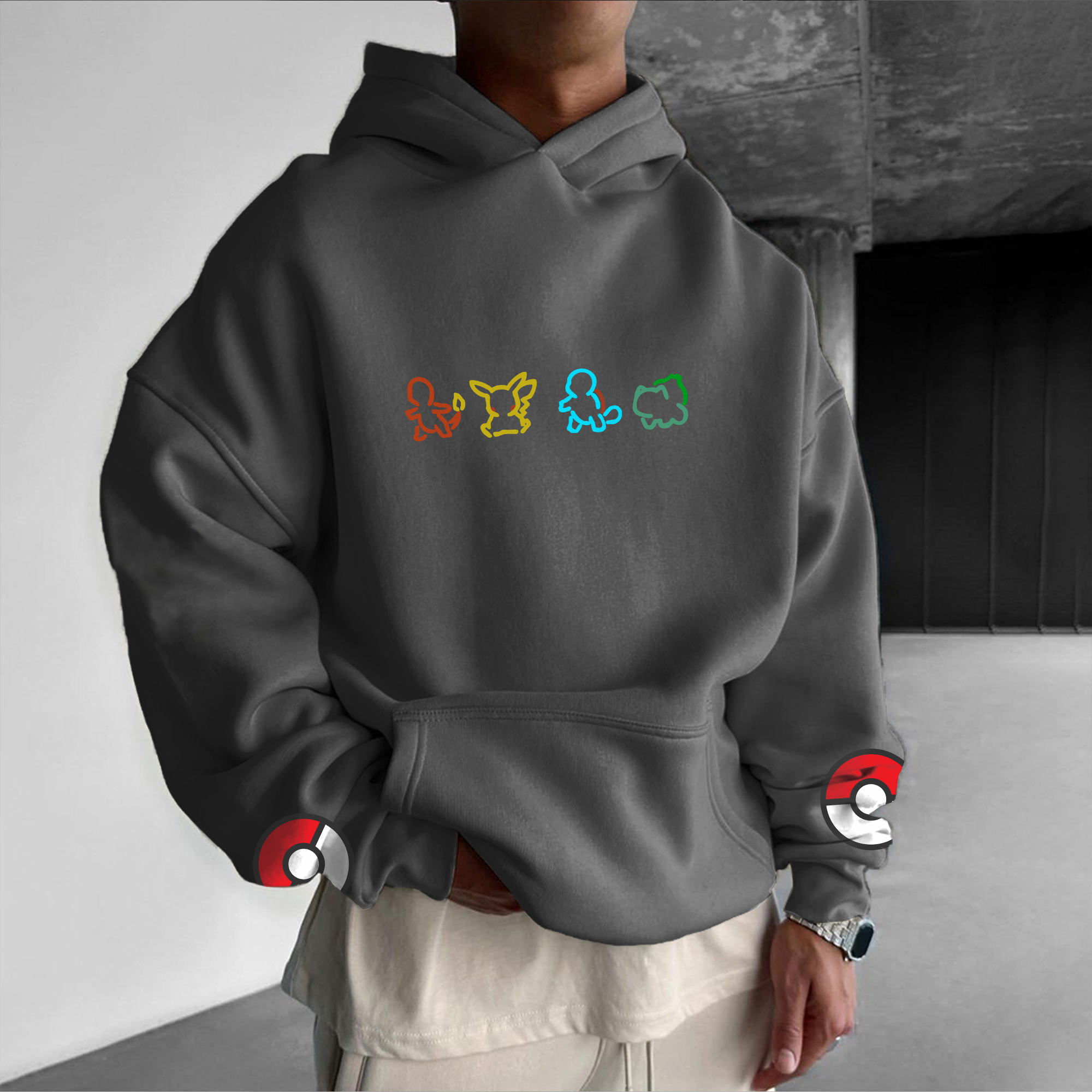 Unisex Anime Graphic Streetwear Vintage Hoodie