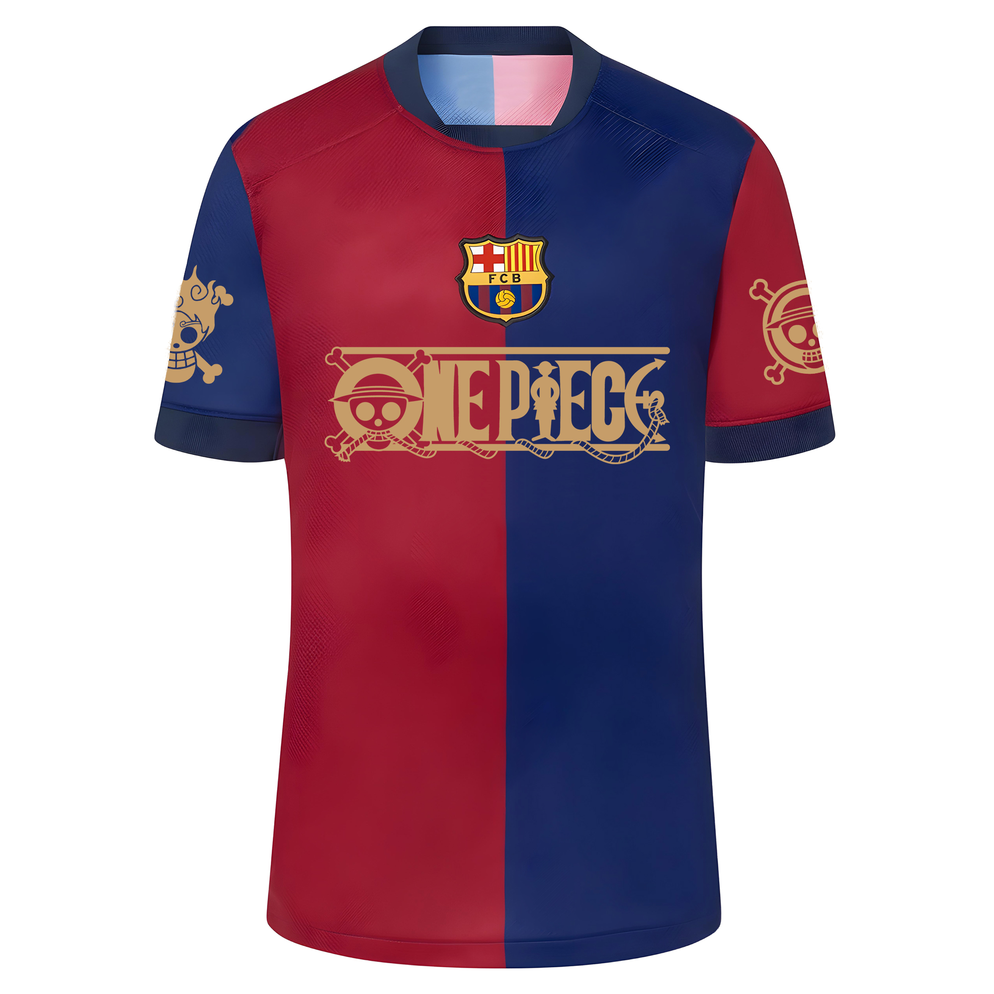 Unisex Retro T-shirt | Barcelona x One Piece