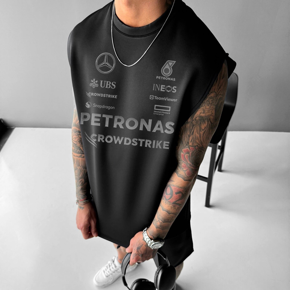 Unisex Racing Print Sleeveless Tee