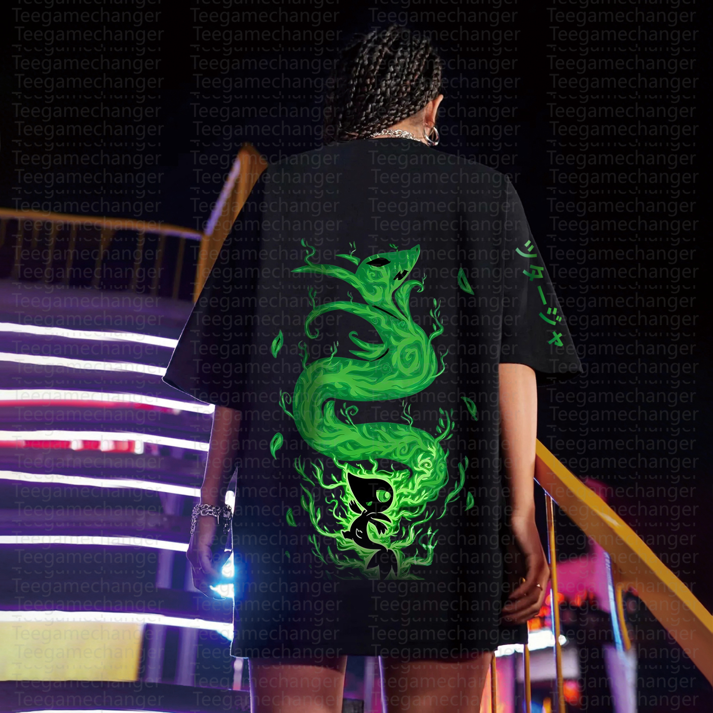 Unisex Anime Inspired Vintage T-Shirt丨Demon Slayer X Pokémon