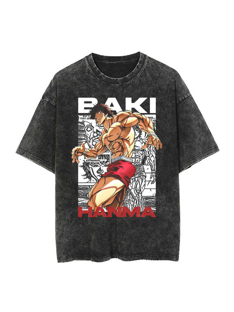 Baki Hanma Panel Vintage Tee-Teegamechanger