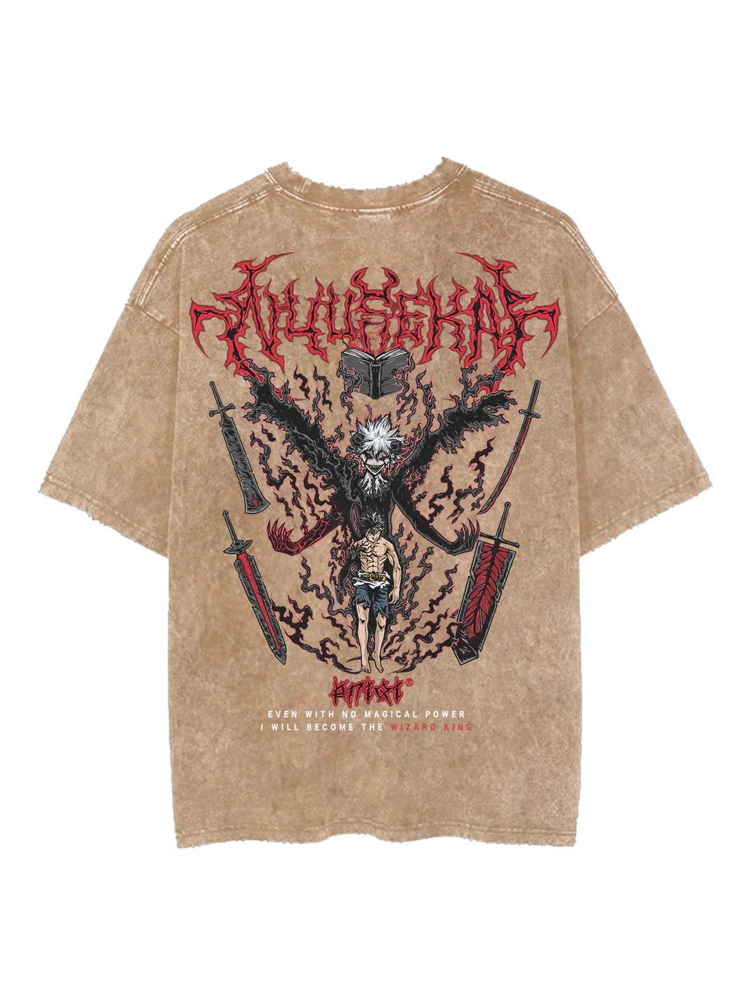 Vintage Washed Tee丨Asta Demon