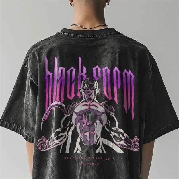 Dragon Ball Super Frieza Black Oversize Washed Tee