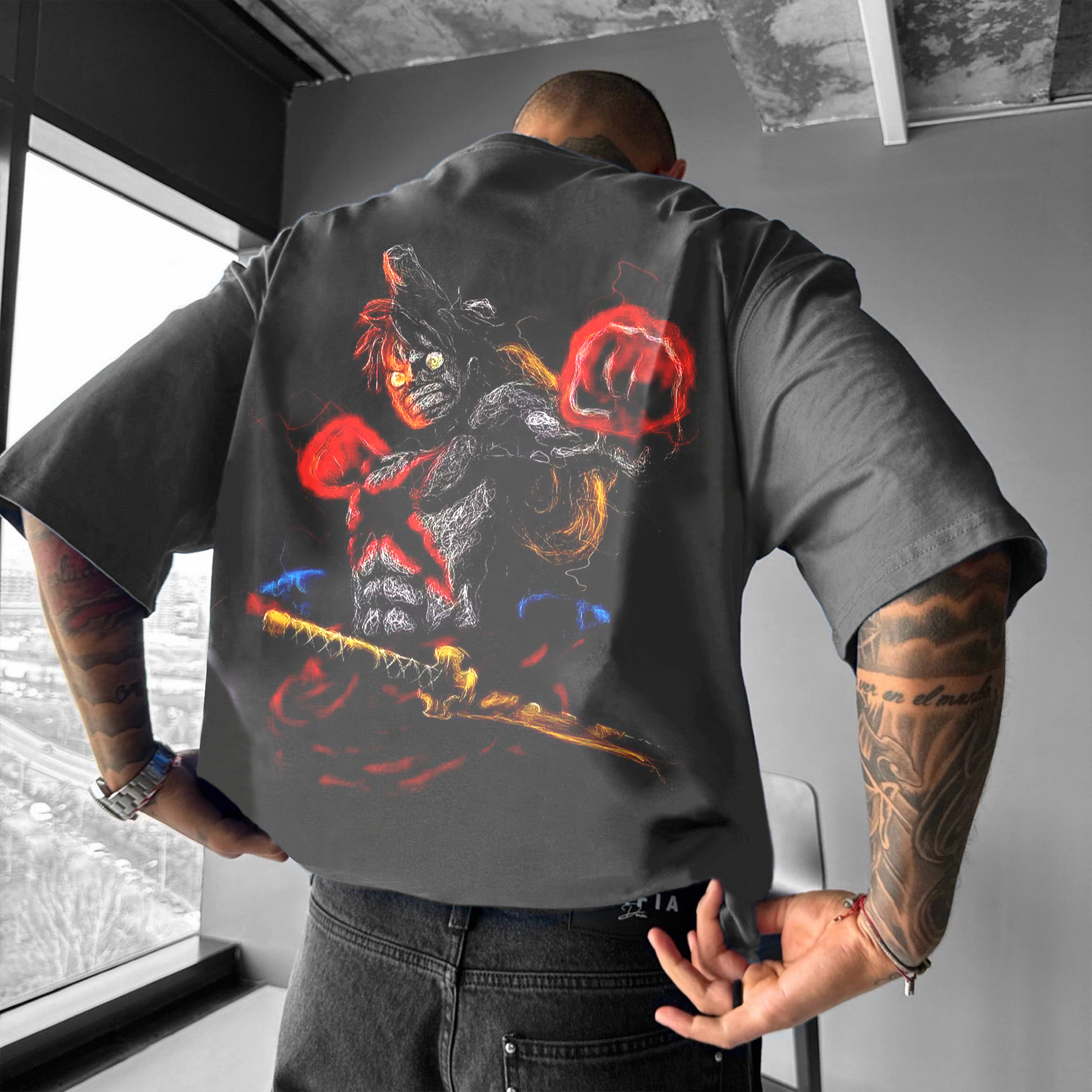 Unisex Casual Anime Print T-shirt 