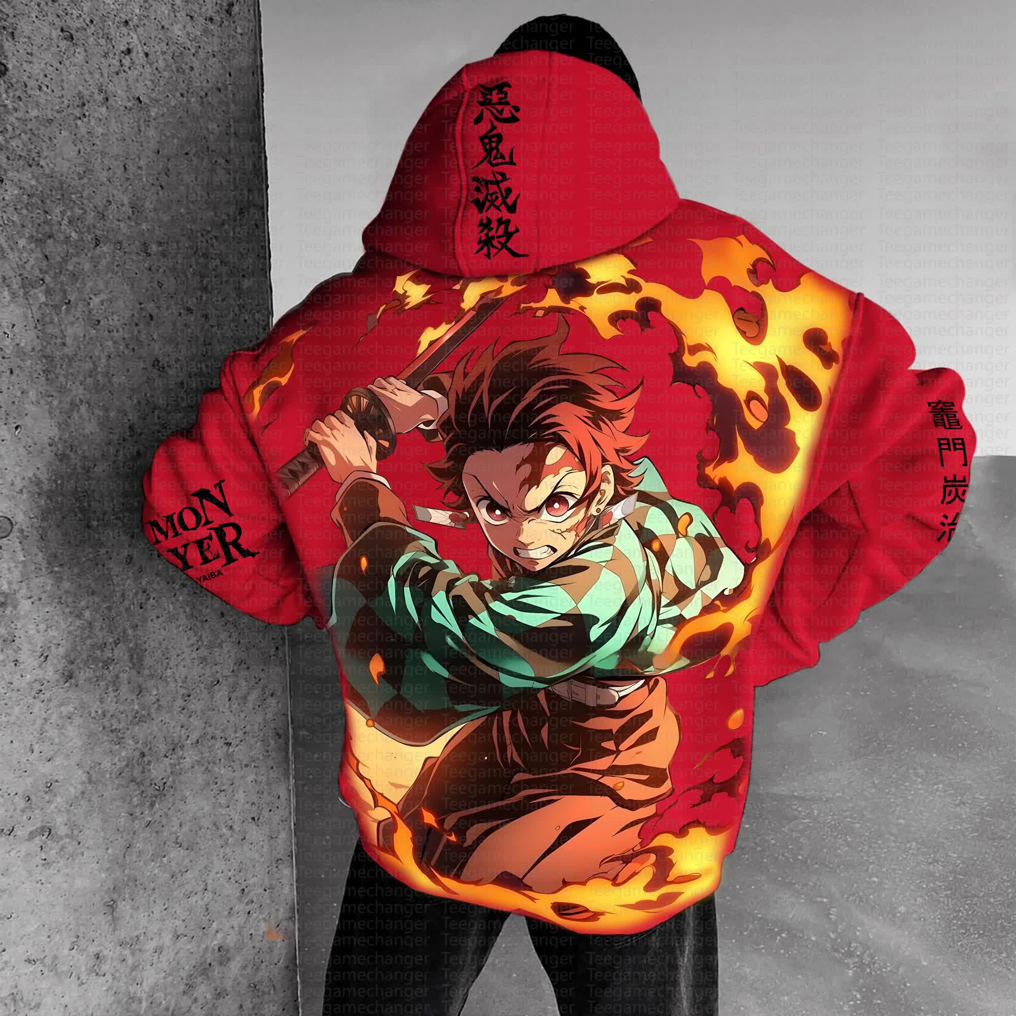 Unisex Anime Graphic Streetwear Vintage Hoodie丨Demon Slayer X Pokémon