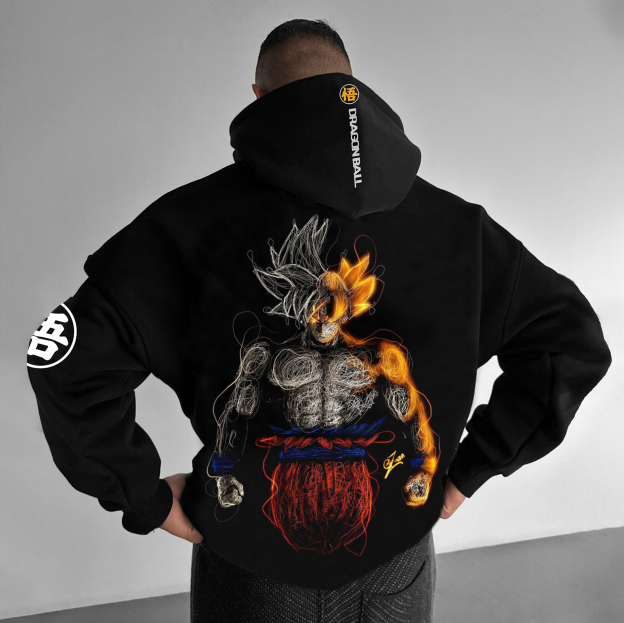 Unisex Anime Print  Casual Oversized Hoodie