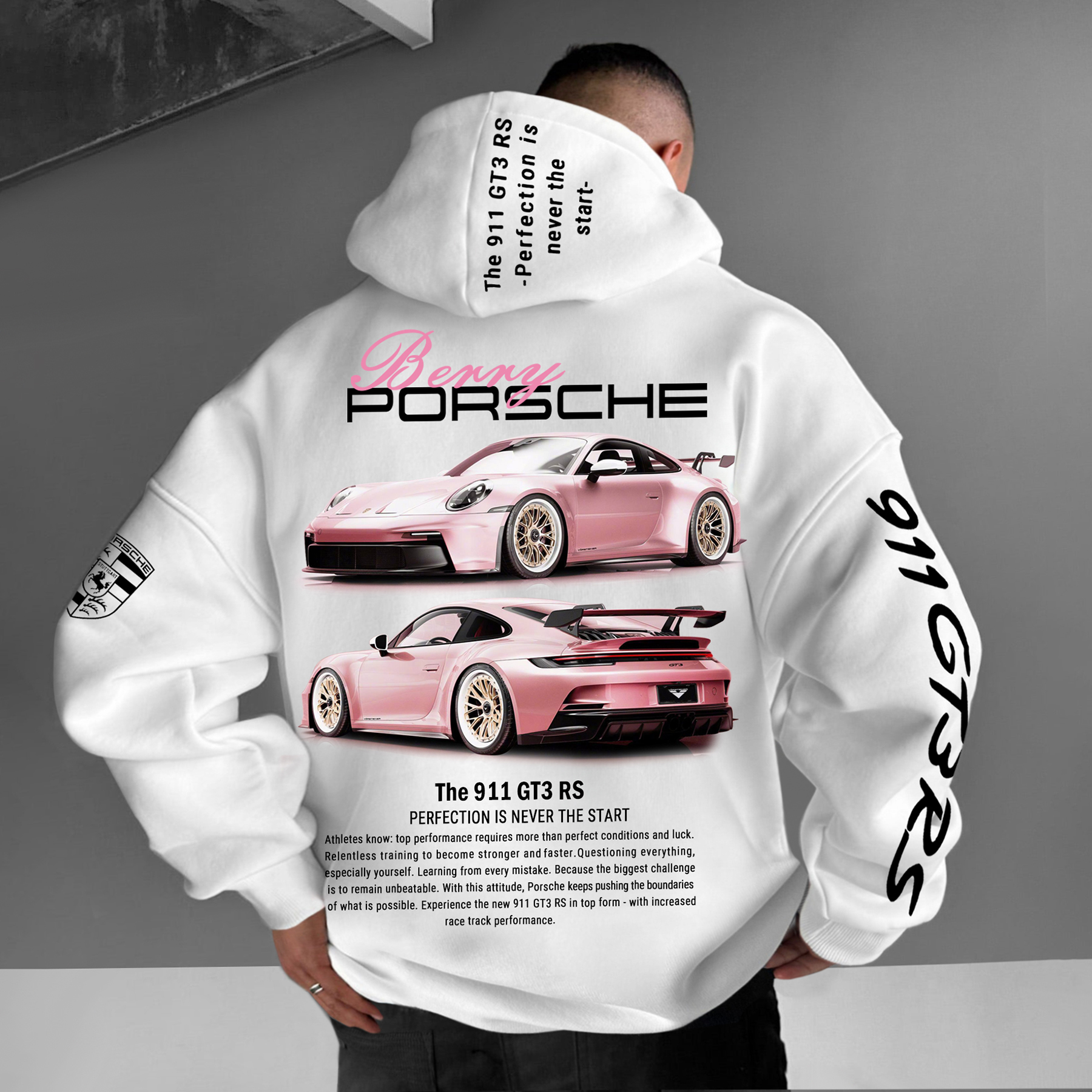Oversize Sports Car 911 GT3RS Hoodie