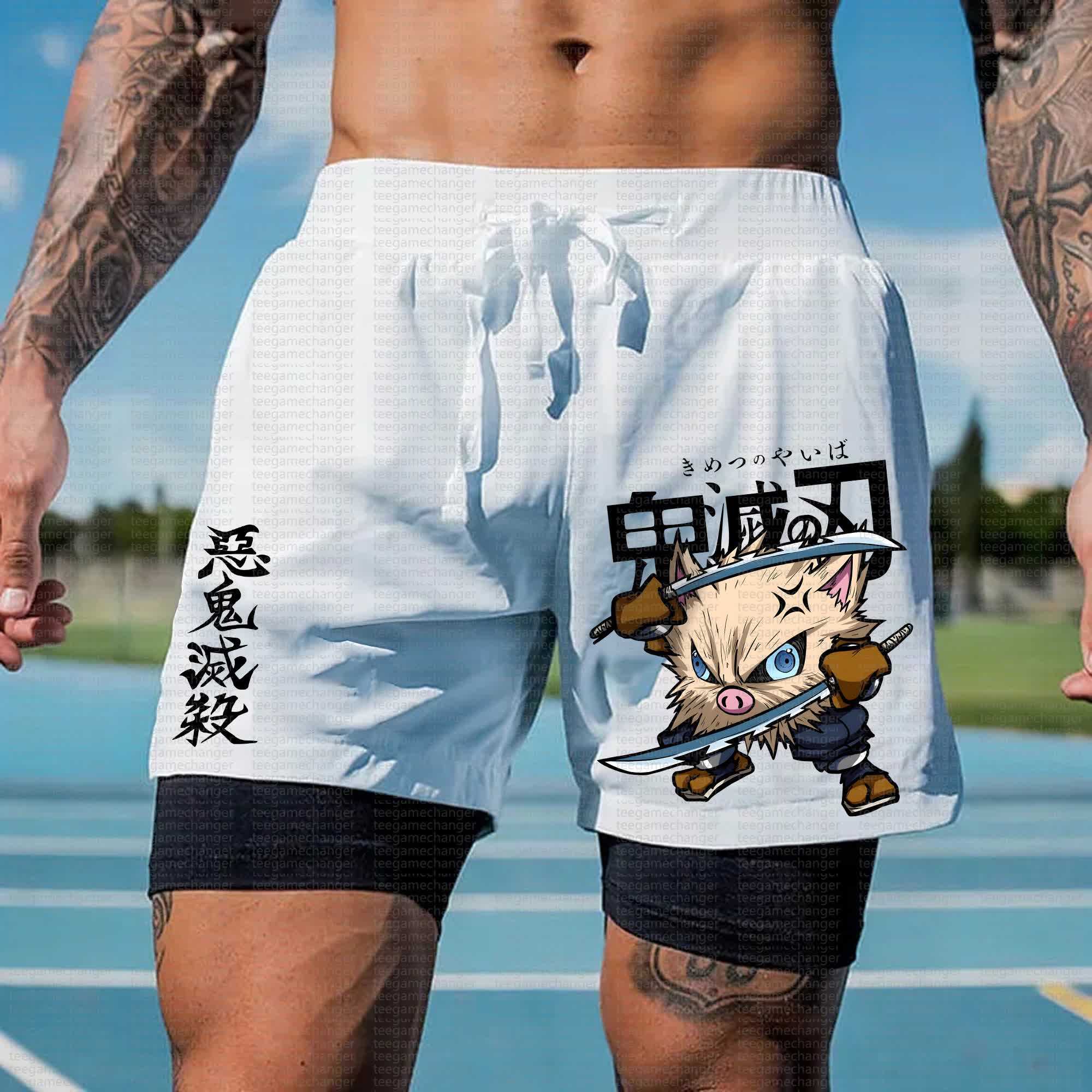 Unisex Casual Anime Streetwear Shorts 丨Demon Slayer X Pokémon