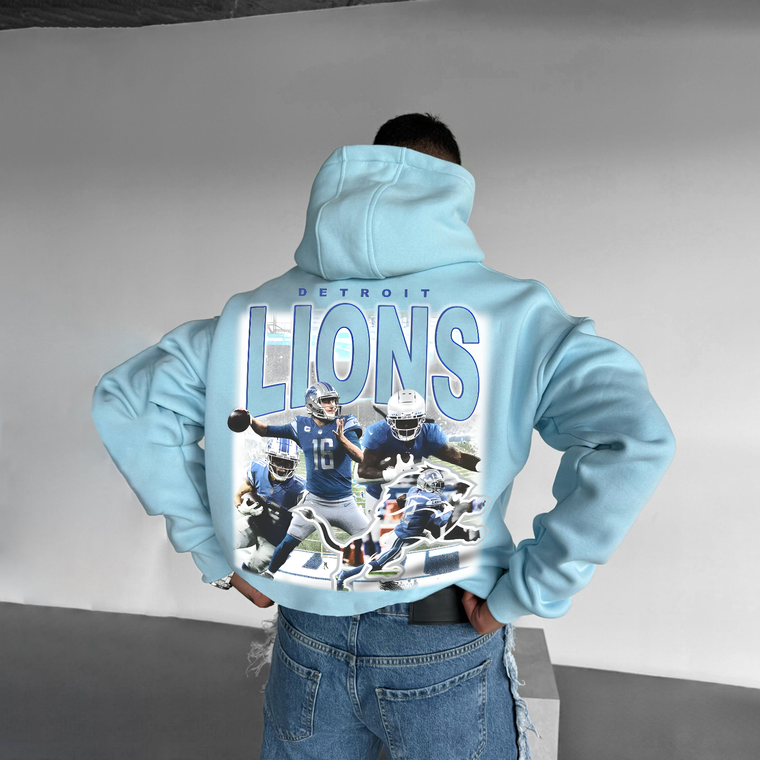 Men's Casual Ball Game Retro Print Hoodie