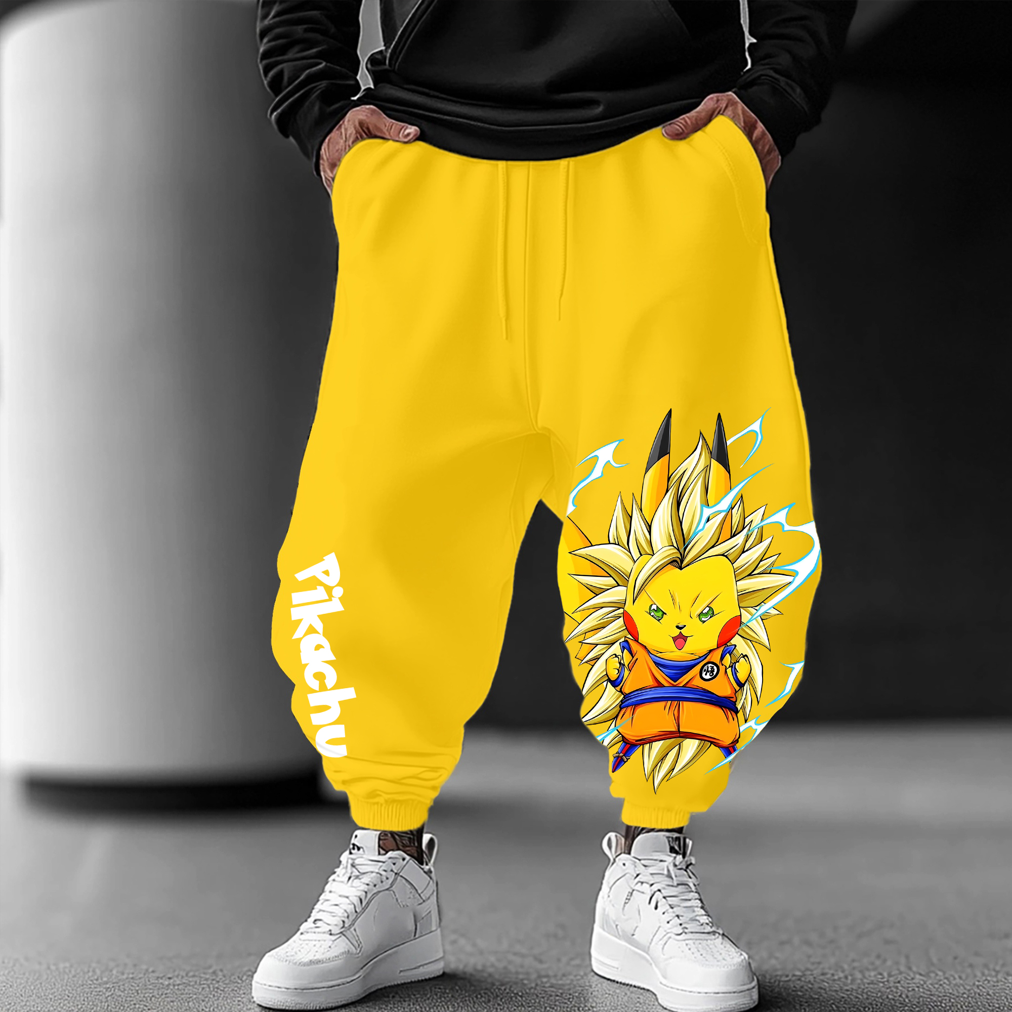 Unisex Anime Inspired Vintage Pants丨Pikachu X Dragon Ball