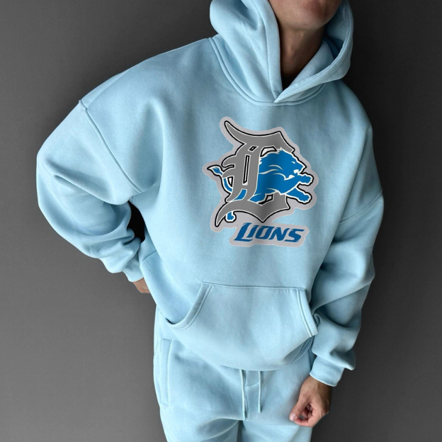 Men's Casual Ball Game Retro Print Hoodie