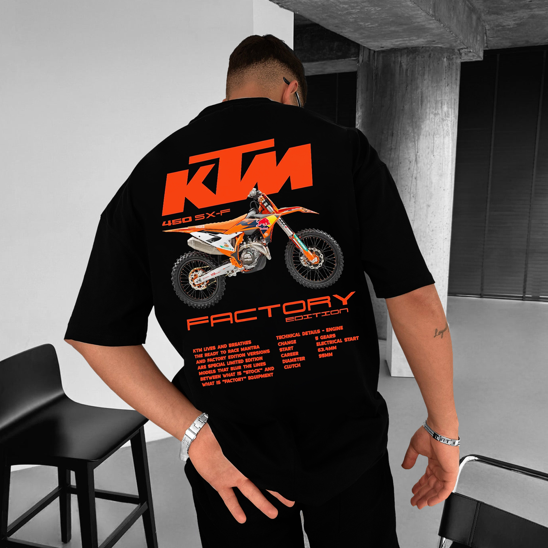 Unisex Oversized Motorcycle T-Shirt