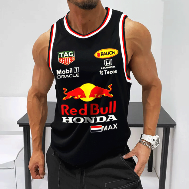 Men's Racing Team Print Casual Tank
