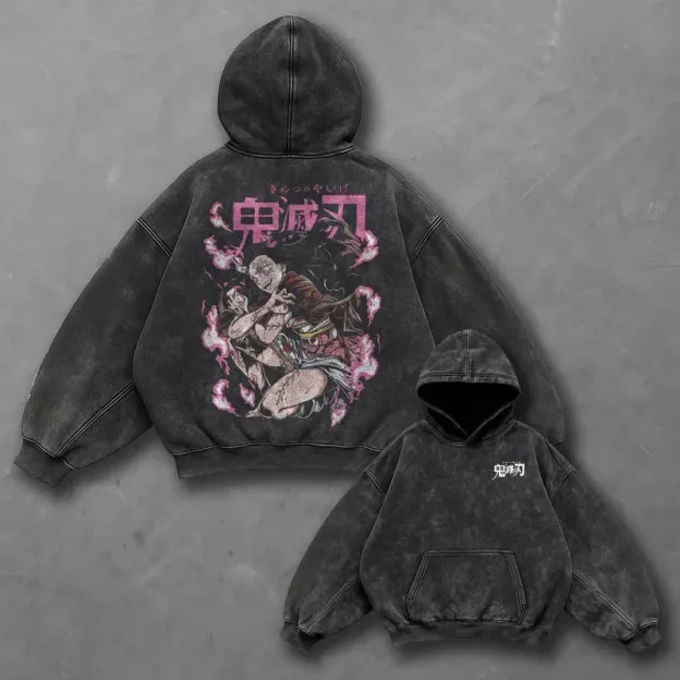 Unisex High Quality Inspired Vintage Washed  Injection T-Shirt and Plush Hoodie