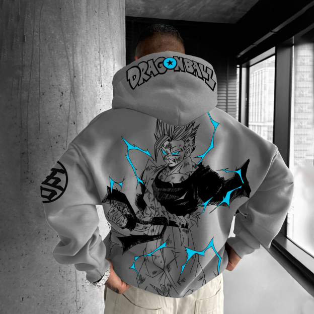 Unisex Anime Printed Casual Oversized Hoodie-Teegamechanger