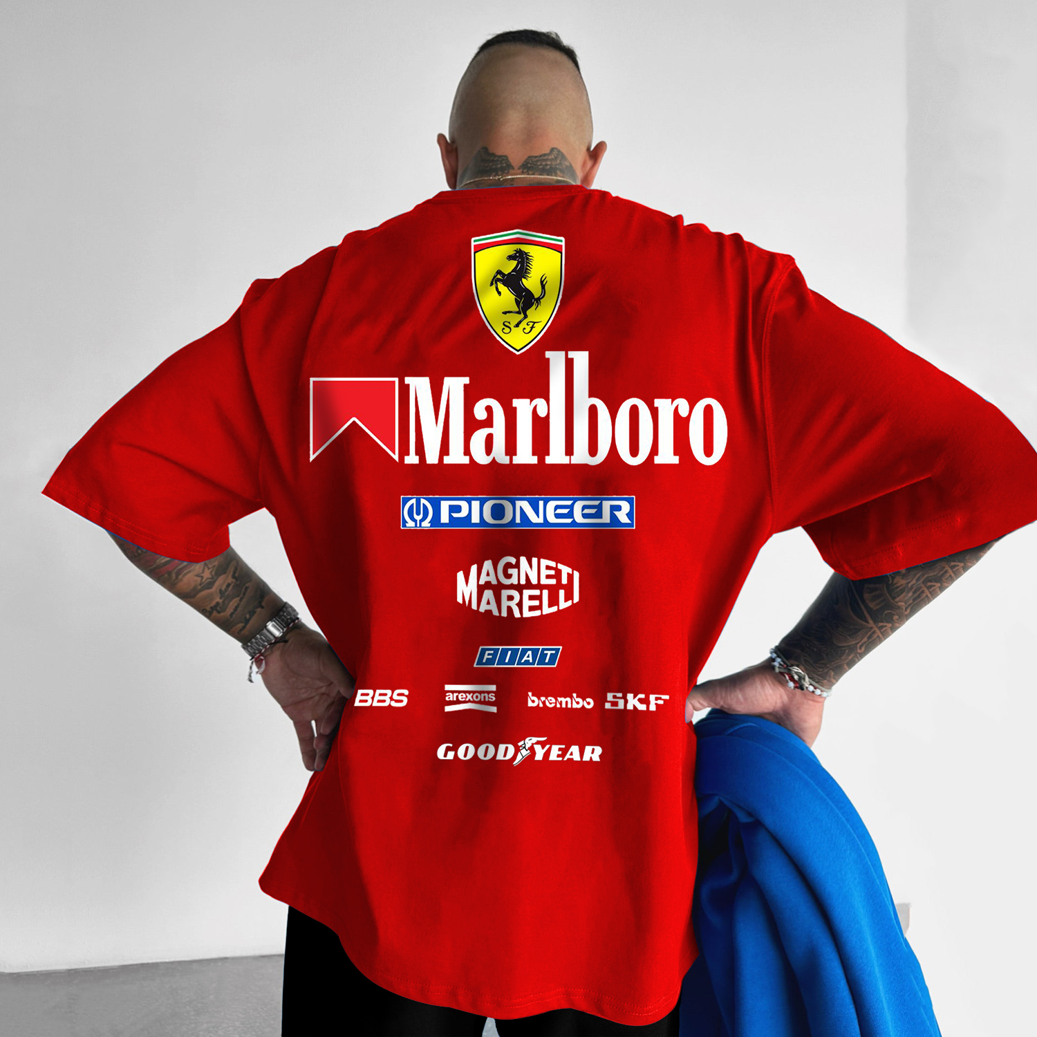 Casual Loose Letter Racing T-shirt