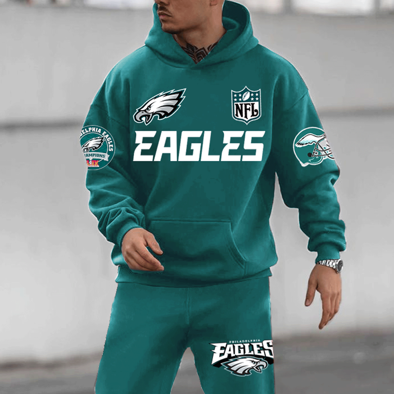 Unnisex American Football Team Casual Hoodie Suit