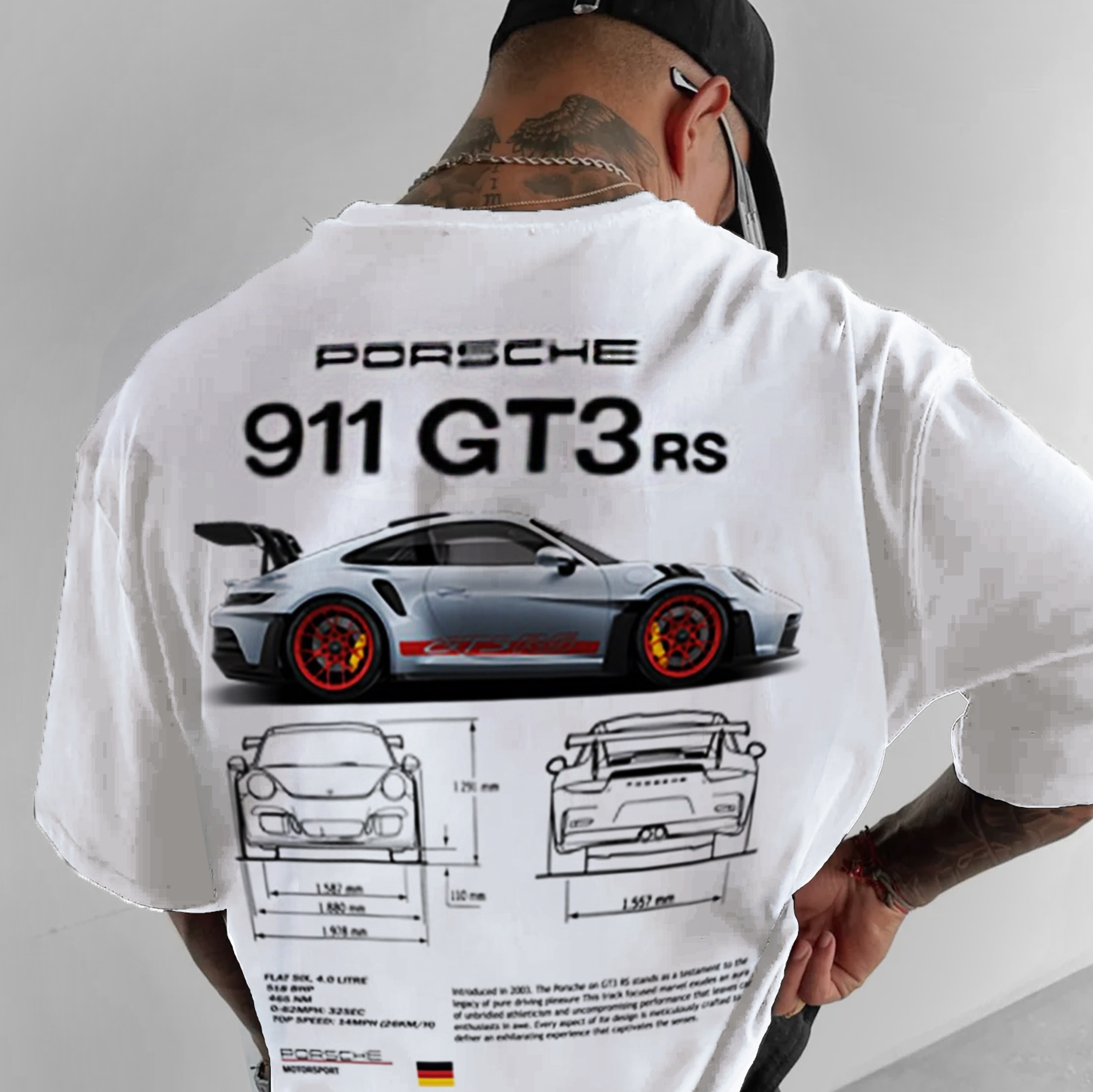 Unisex Racing Street Wear Printed T-shirt