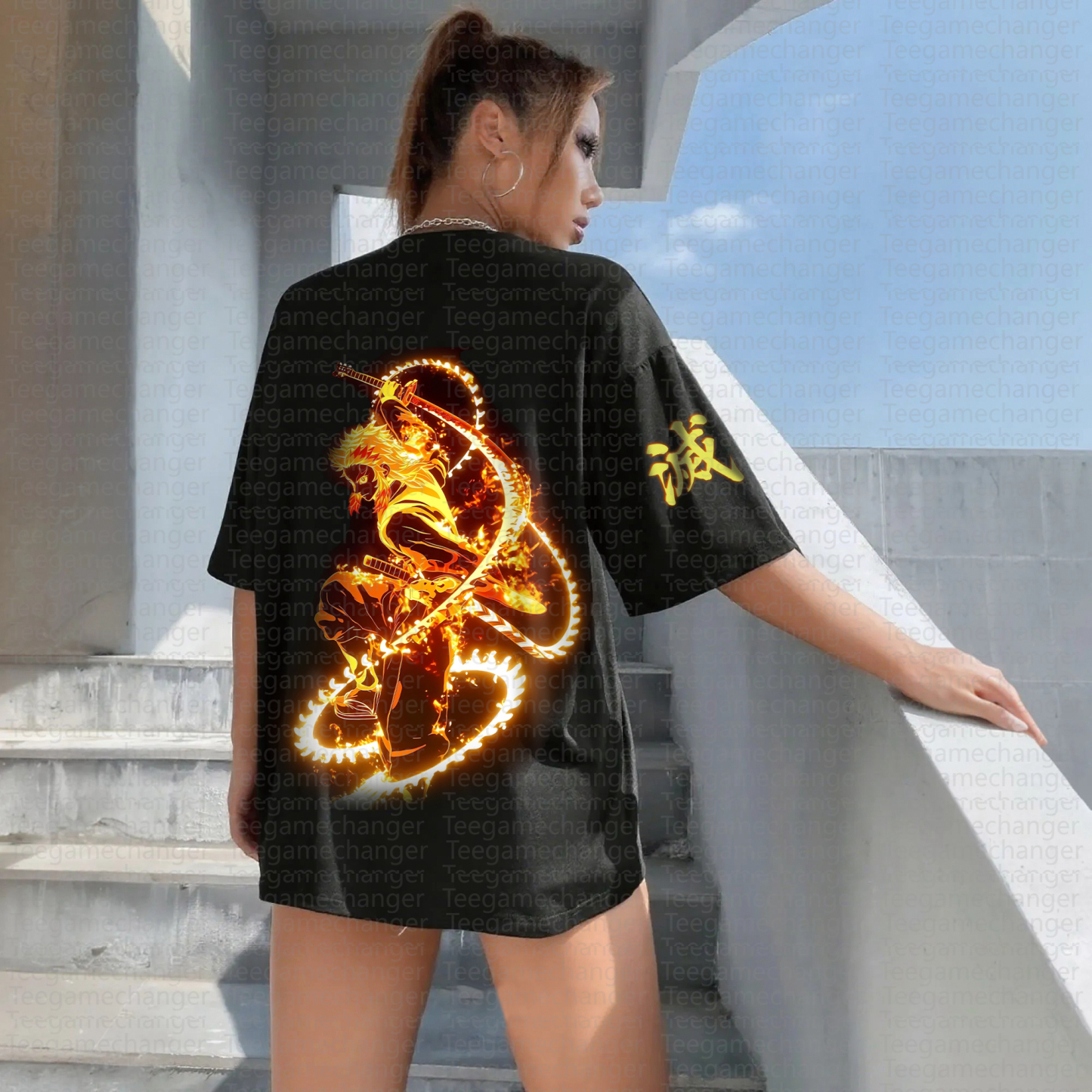 Unisex Anime Inspired Vintage T-Shirt丨Demon Slayer X Pokémon