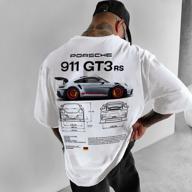 Unisex Racing Street Wear Printed T-shirt