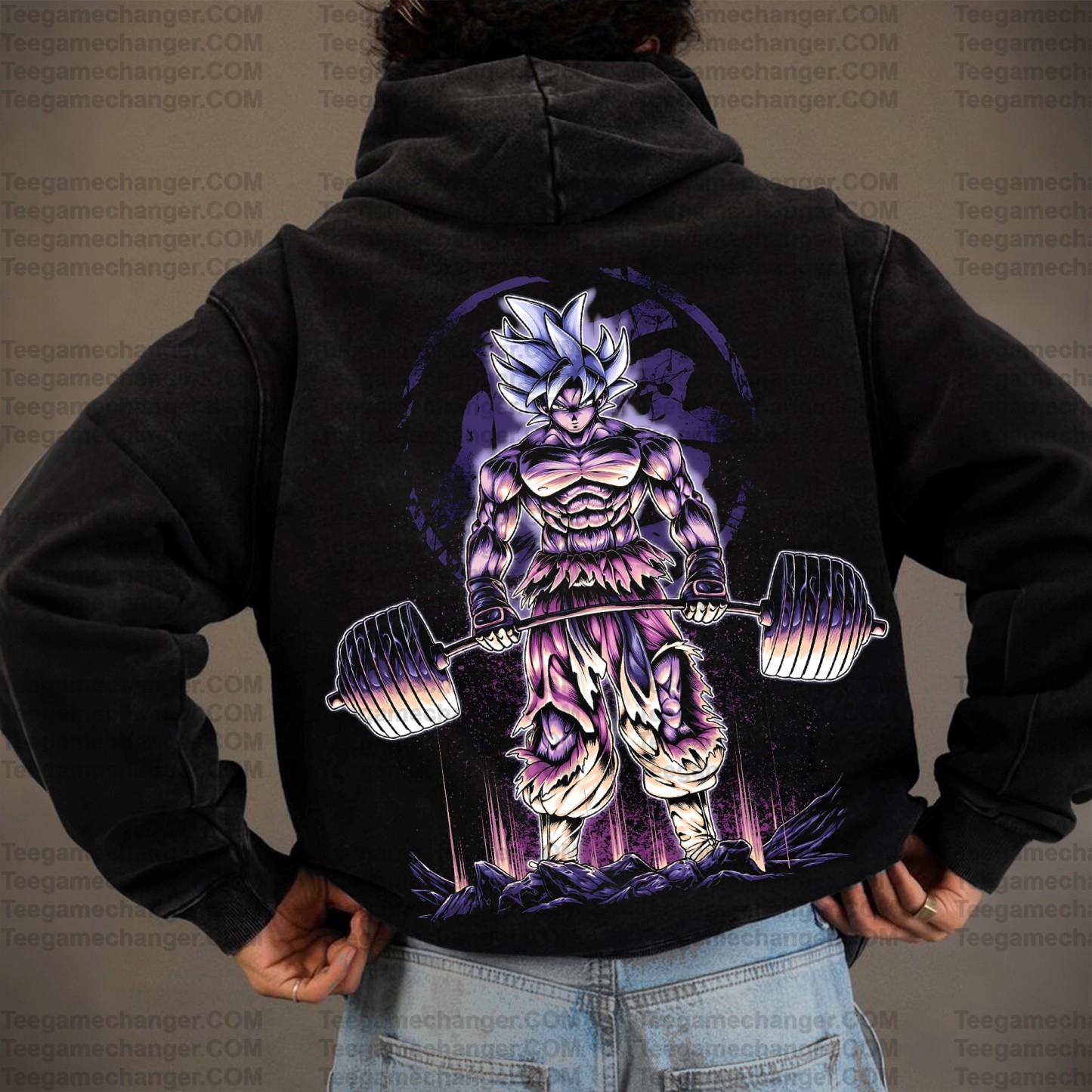 Vintage 3D Direct Inkjet Printed Washed Unisex Plush Hoodie