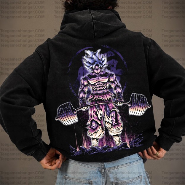 Vintage 3D Direct Inkjet Printed Washed Unisex Plush Hoodie