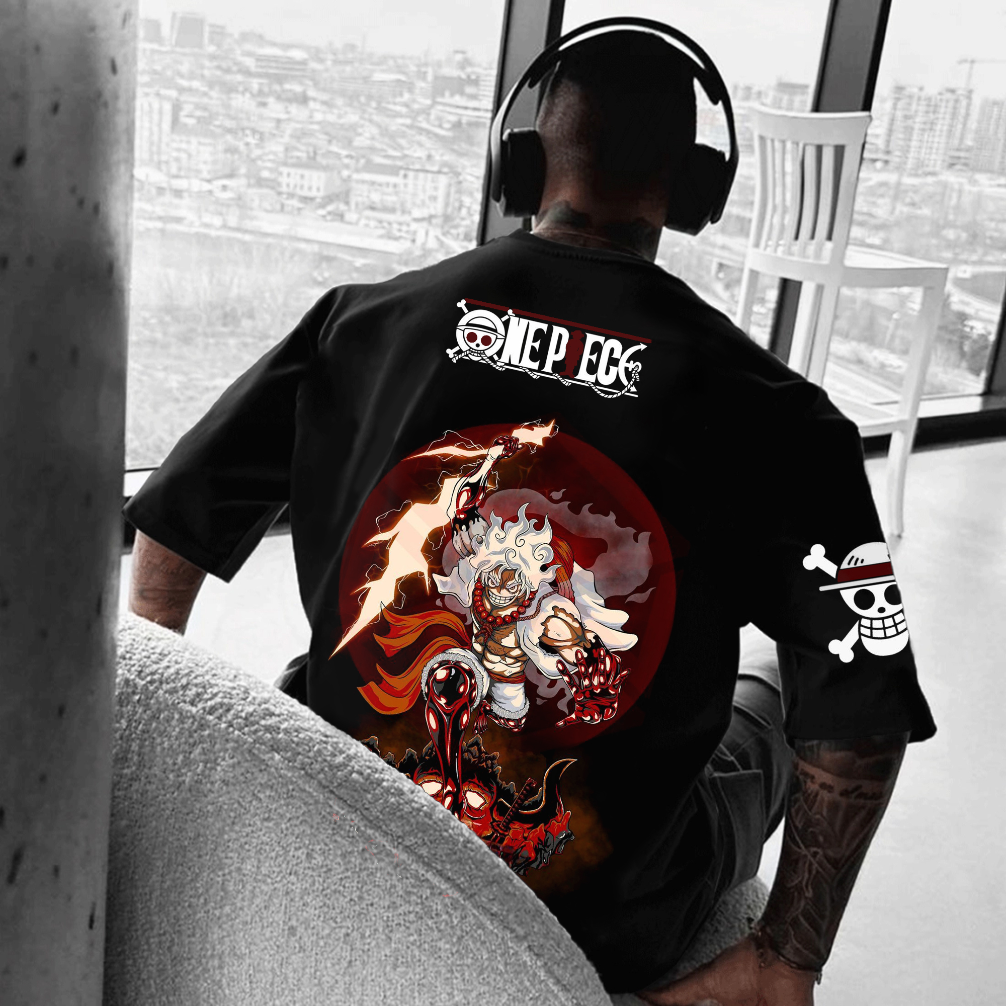 Unisex Casual Anime Print T-shirt 