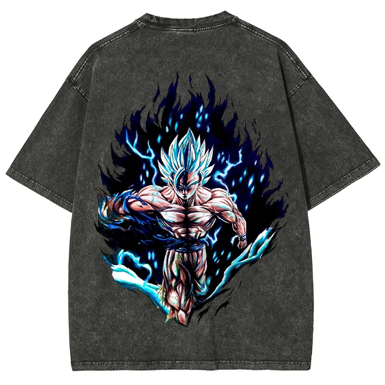 [Copy]Dragon Ball  “Goku Super Saiyan” Vintage washed Tee