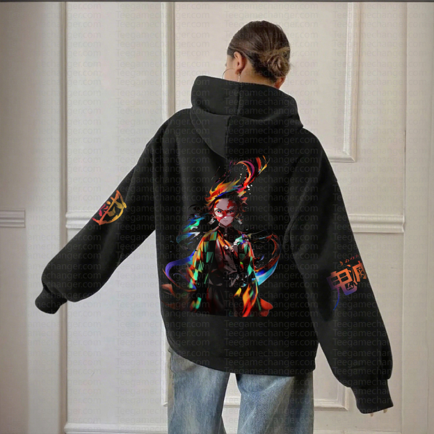 " Demon Slayer " Anime Inspired Vintage Hoodie