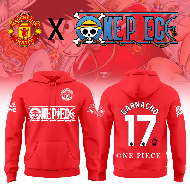 Unisex Retro Hoodie丨Manchester United x One Piece