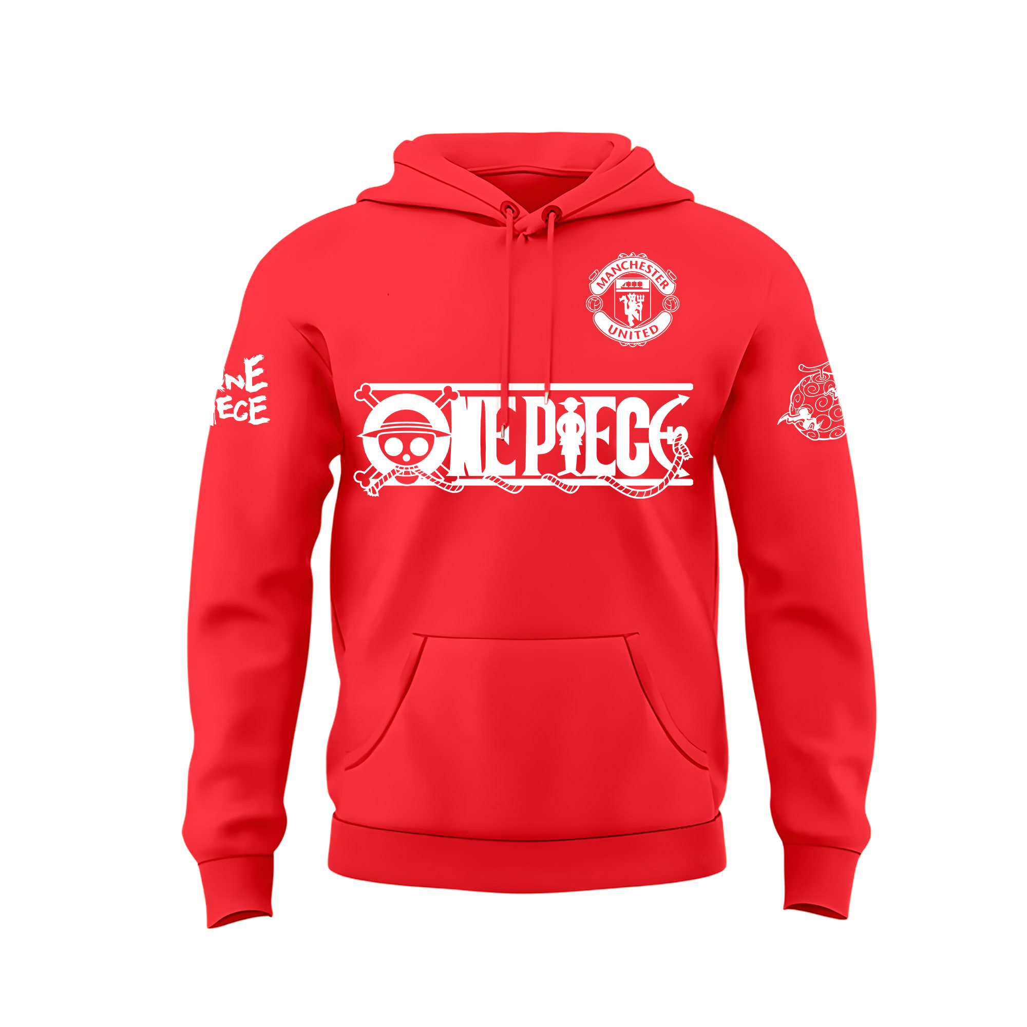 Unisex Retro Hoodie丨Manchester United x One Piece