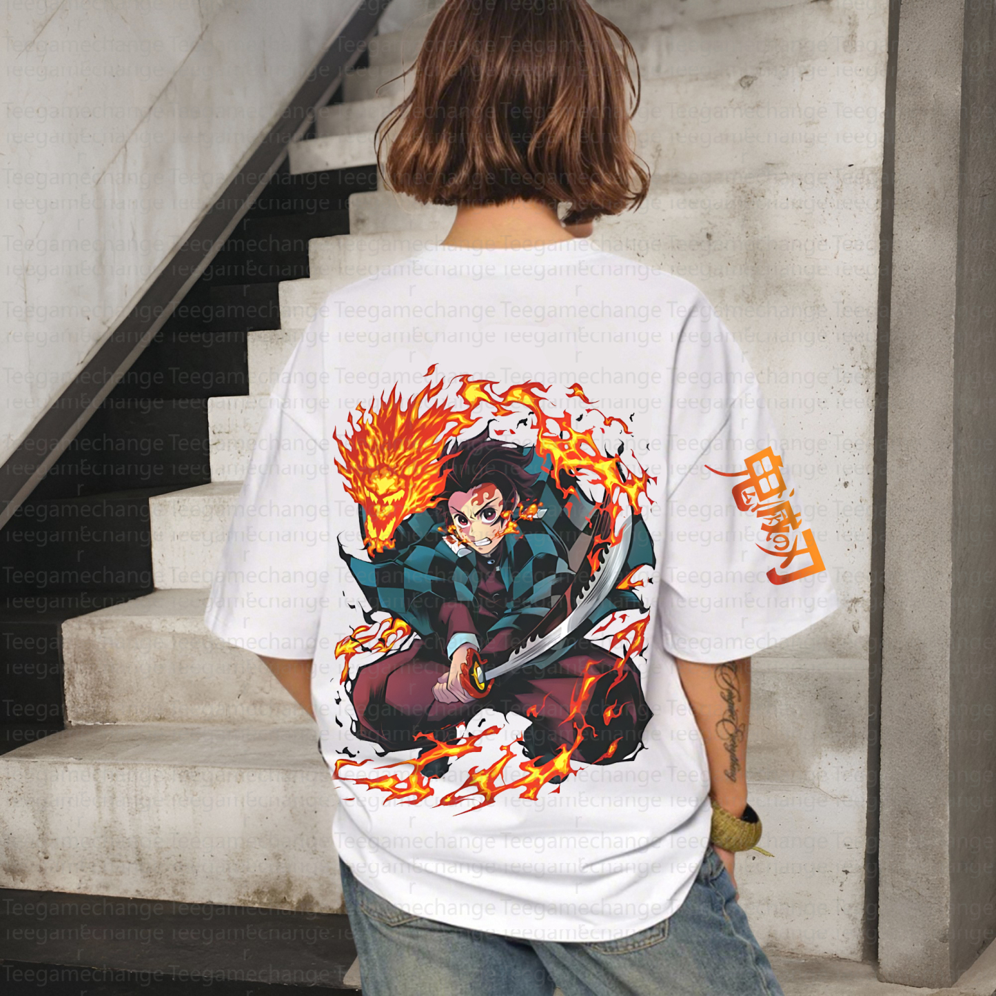 Unisex Anime Inspired Vintage T-Shirt丨Demon Slayer X Pokémon