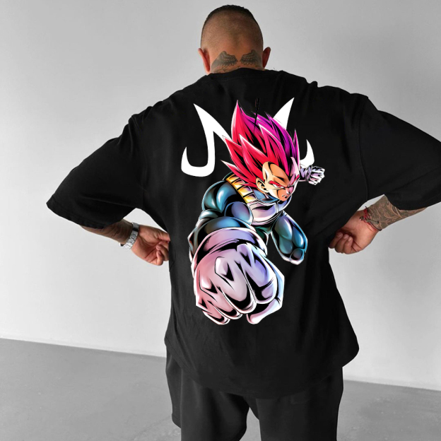 Oversized casual Dragon Ball print T-shirt