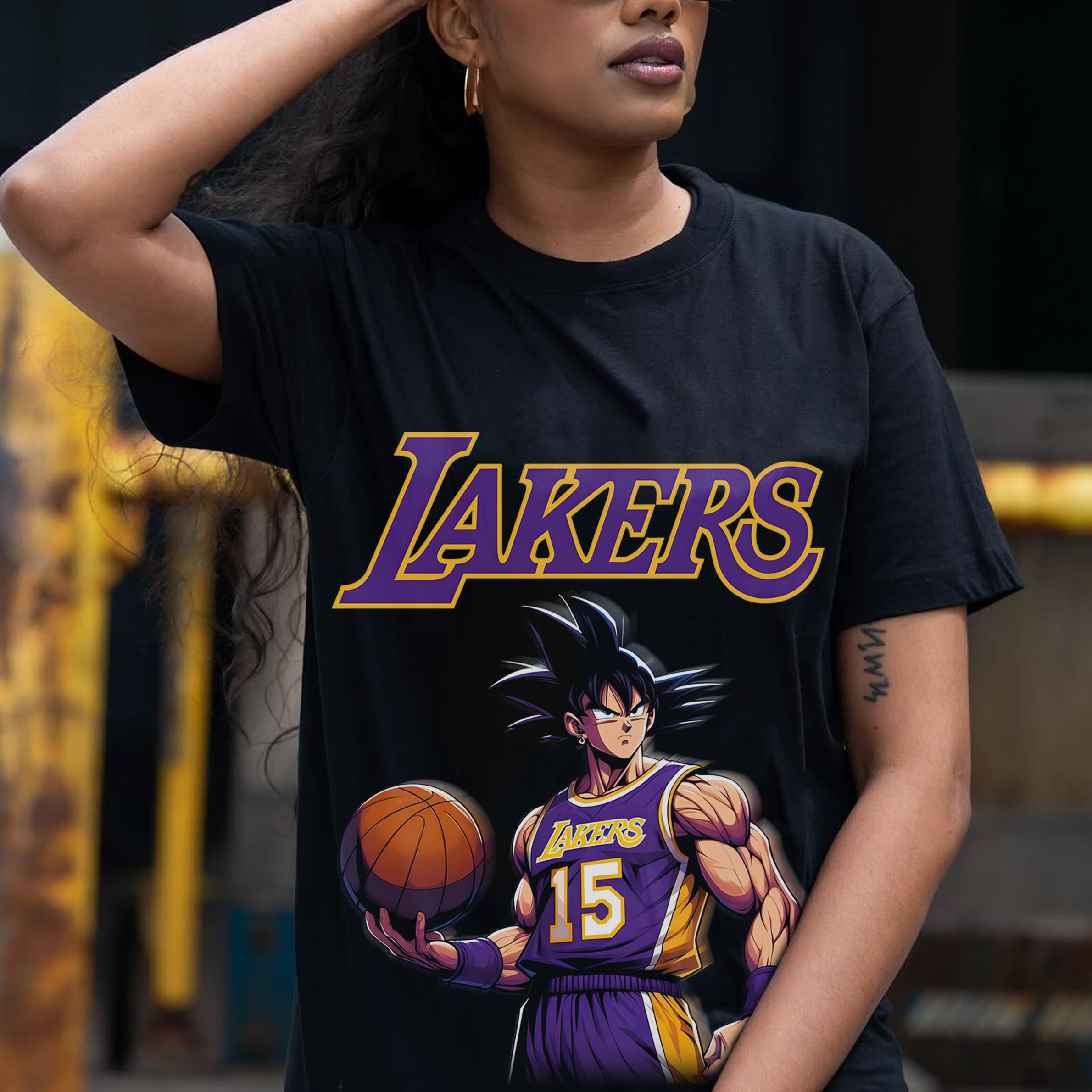 Unisex Vintage Tee丨 Lakers X Dragon Ball Tee