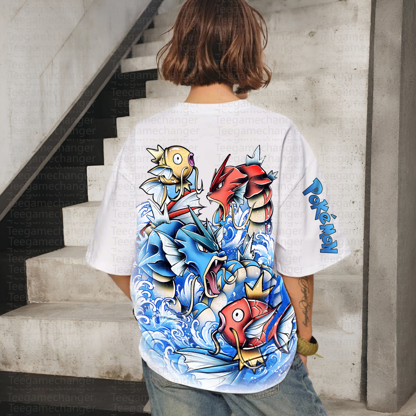 Unisex Anime Inspired Vintage T-Shirt丨Demon Slayer X Pokémon