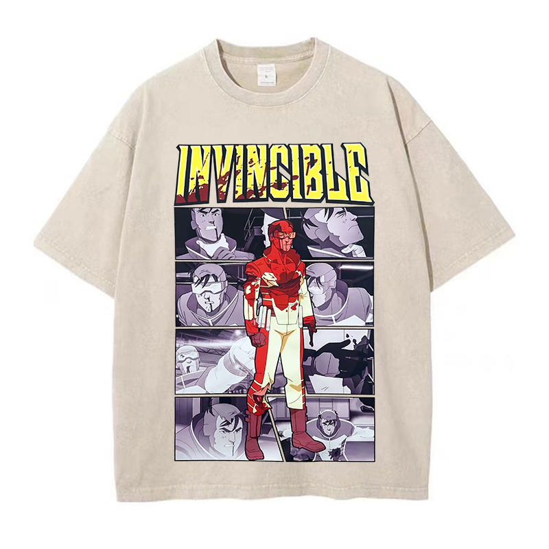 Invincible Printed Unisex Washed T-Shirt