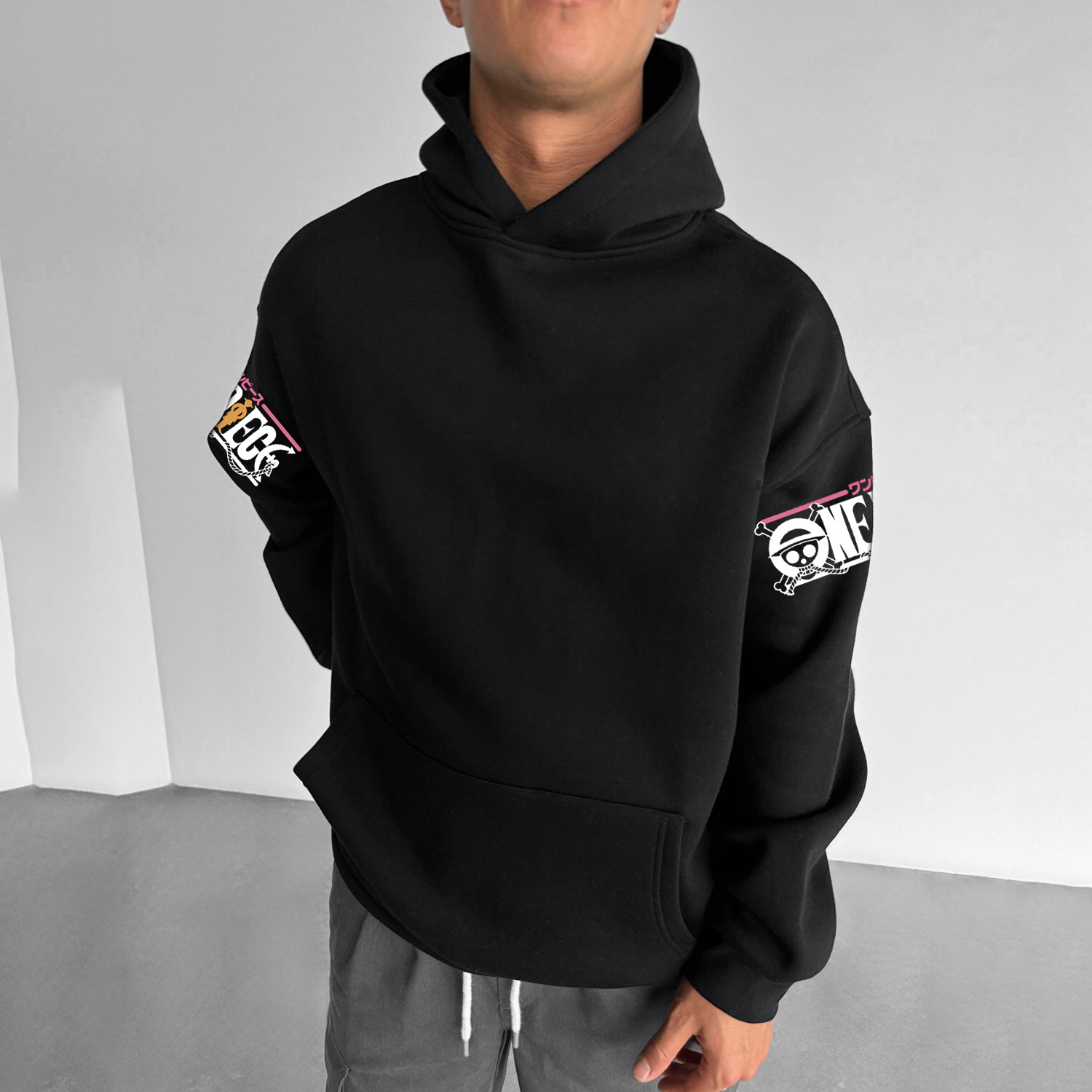 Casual Anime Print Design Hoodie