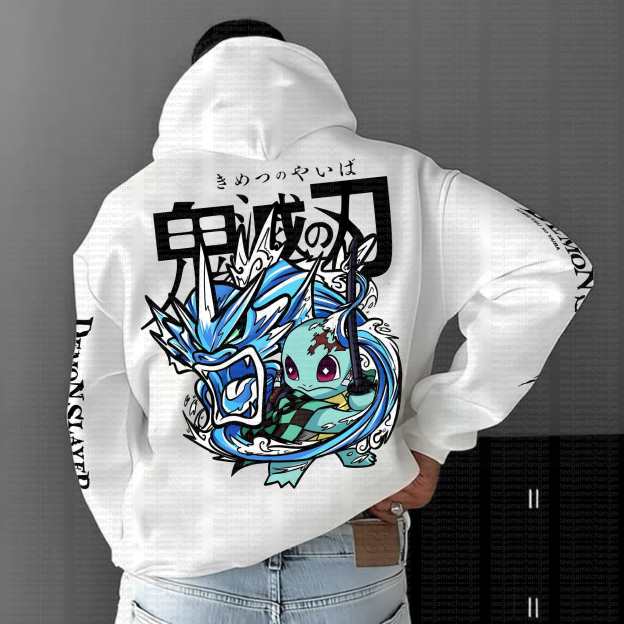 Unisex Vintage Hoodie丨Demon Slayer X Pokémon