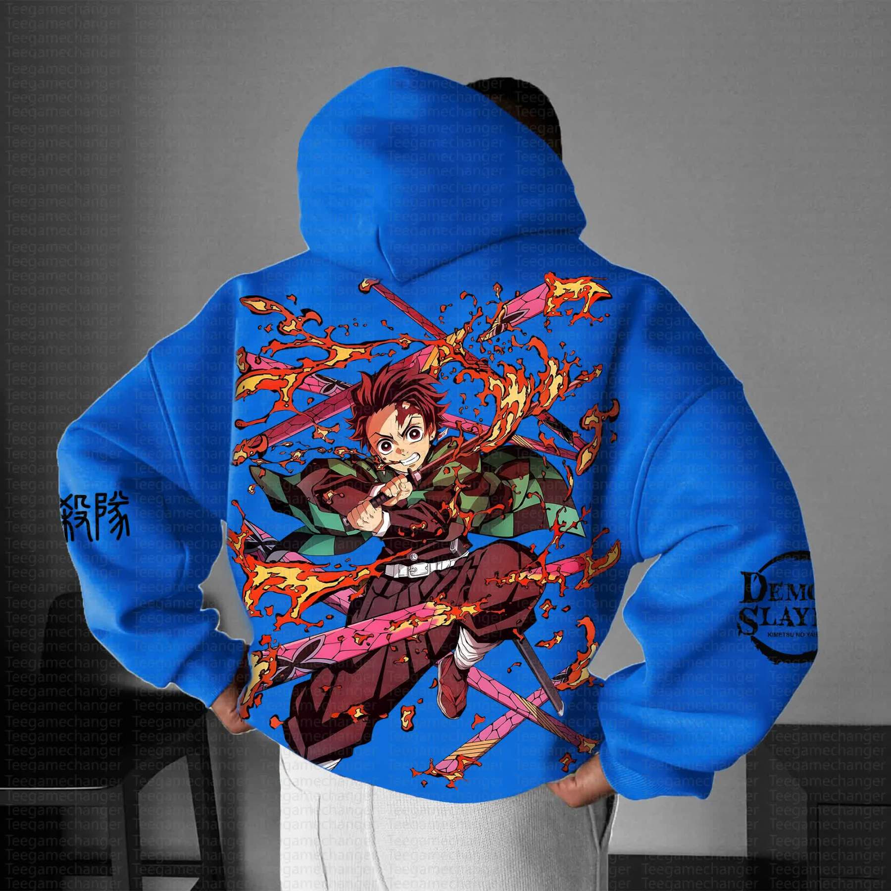 Unisex Anime Graphic Streetwear Vintage Hoodie丨Demon Slayer X Pokémon