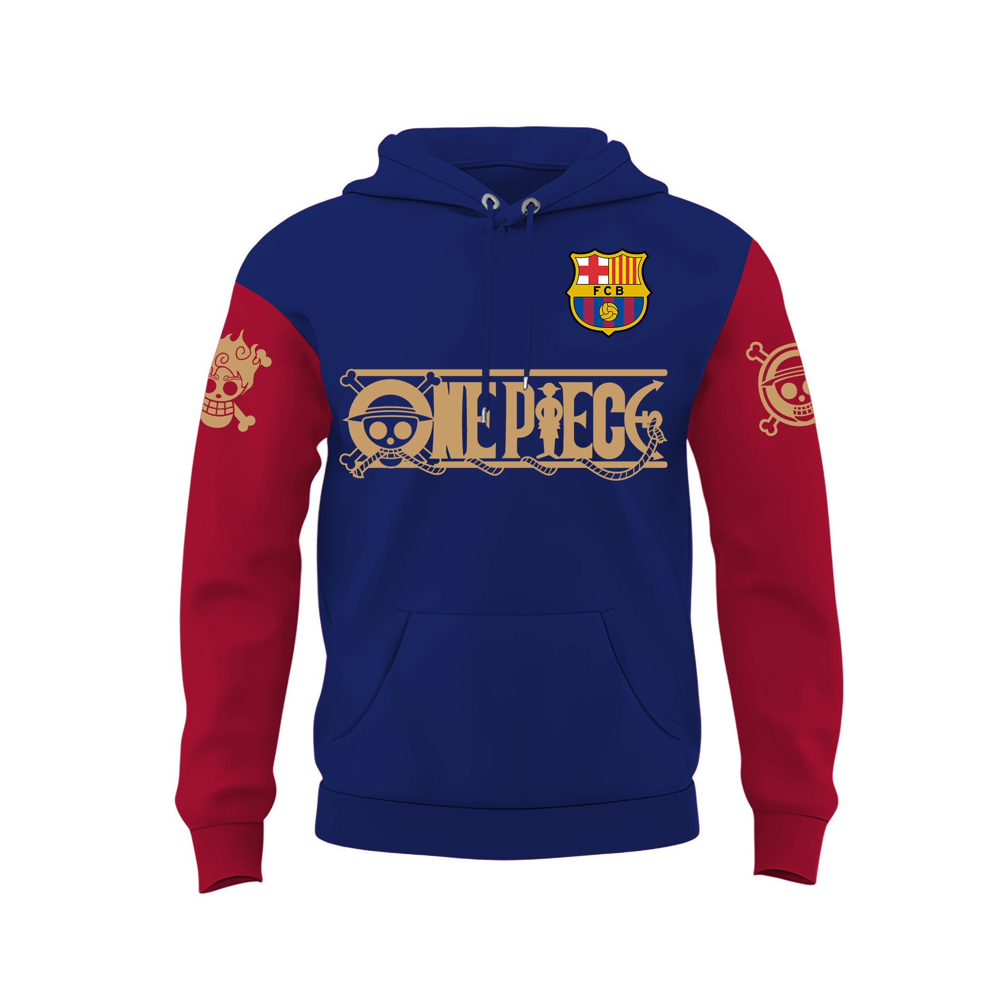 Unisex Retro Hoodie丨Barcelona x One Piece