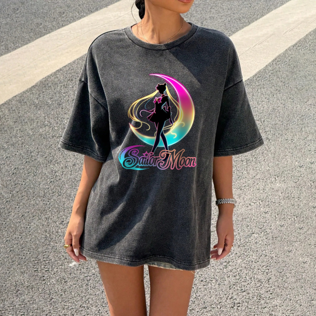"Sailor Moon" Anime Vintage High Quality Washed T-Shirt