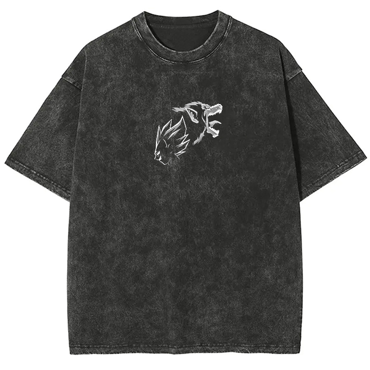 Dragon Ball “Super Saiyan·Dragon Pearl” Vintage washed Tee